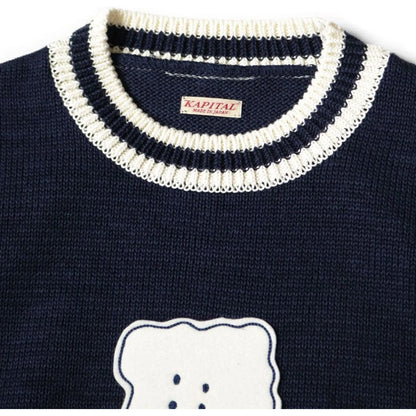 Kapital 5G Cotton Knit Peckish Rainbowy Ivy Crew Sweater