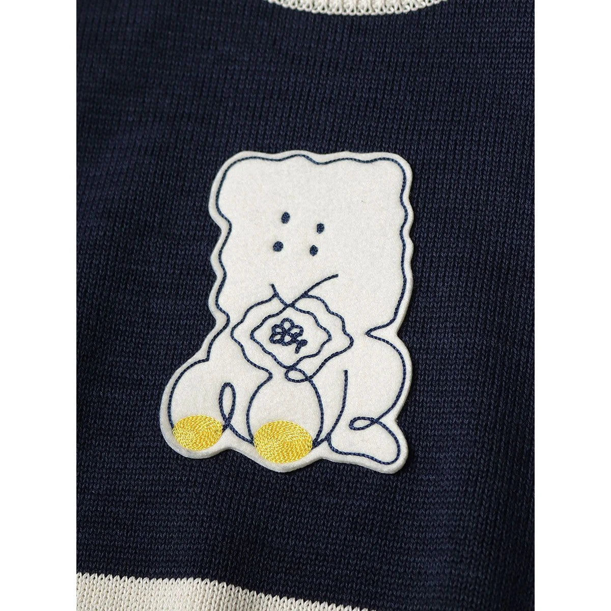 Kapital 5G Cotton Knit Peckish Rainbowy Ivy Crew Sweater
