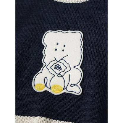 Kapital 5G Cotton Knit Peckish Rainbowy Ivy Crew Sweater