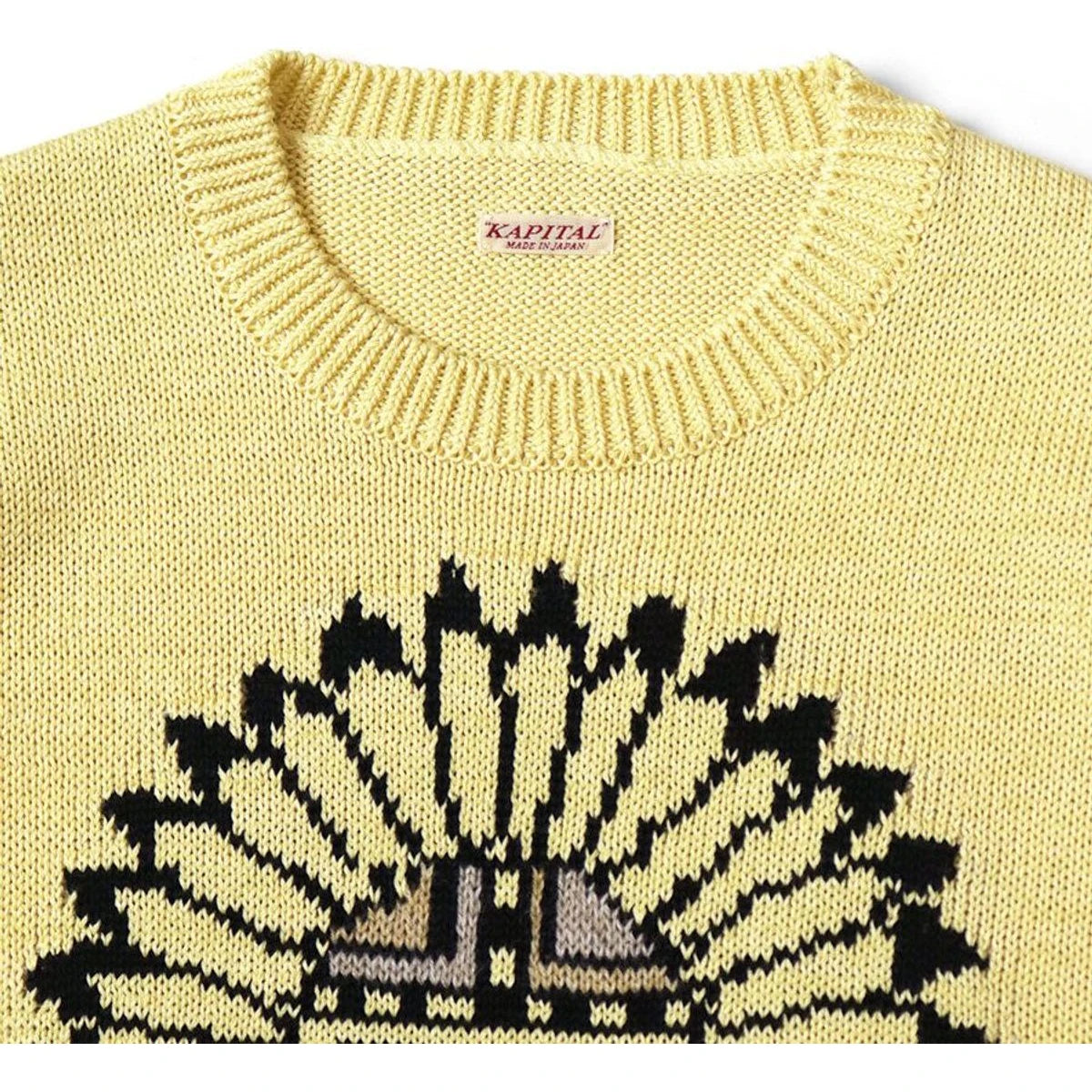 Kapital 5G Cotton Knit Piano & Sun Face Crew Sweater