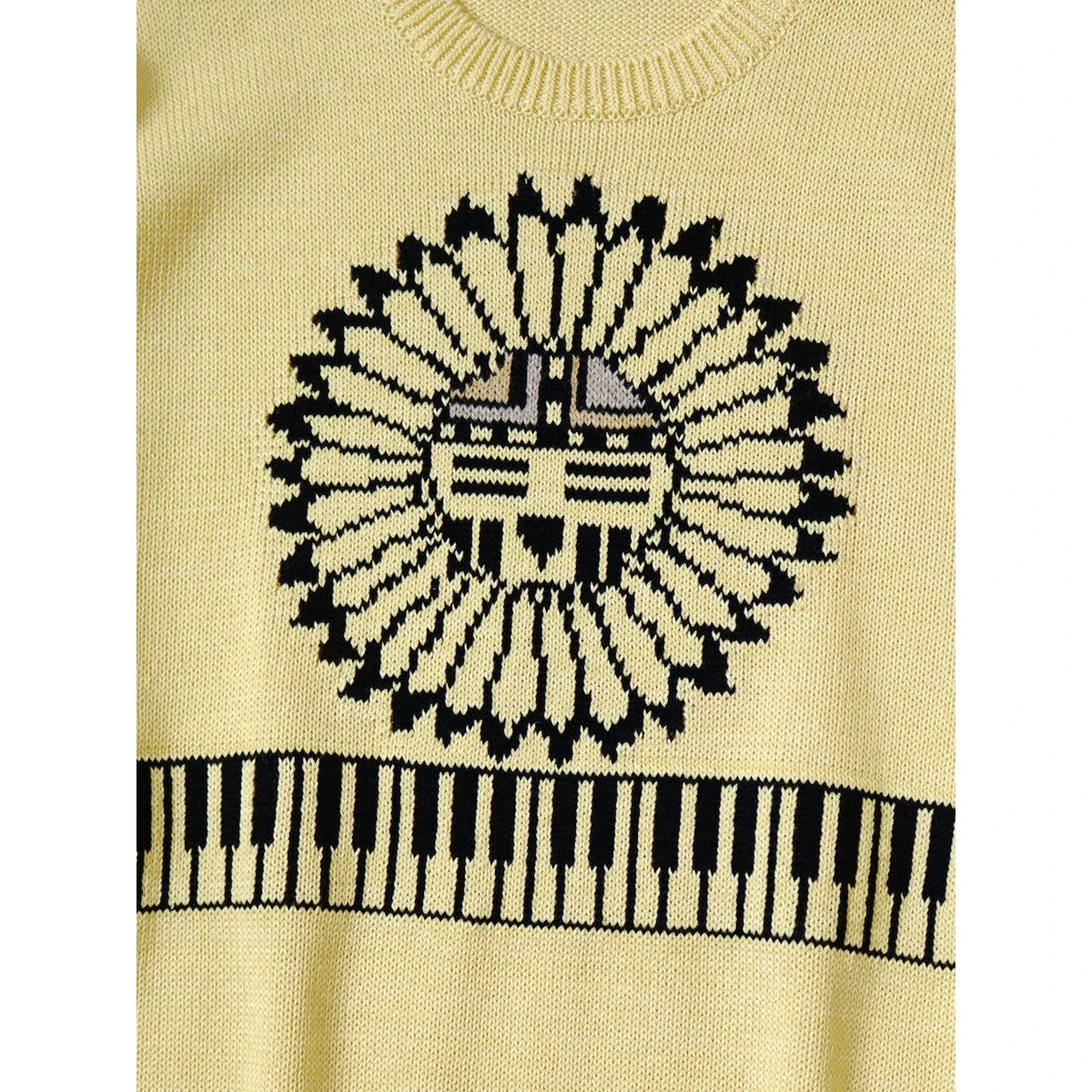 Kapital 5G Cotton Knit Piano & Sun Face Crew Sweater