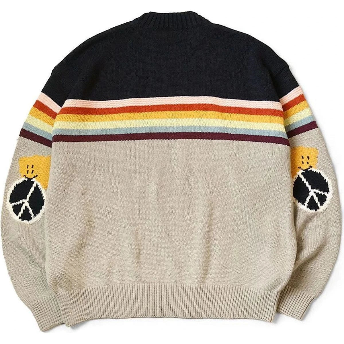 Kapital 5G Cotton Knit Rainbow Peckish Rainbowy Crew Sweater