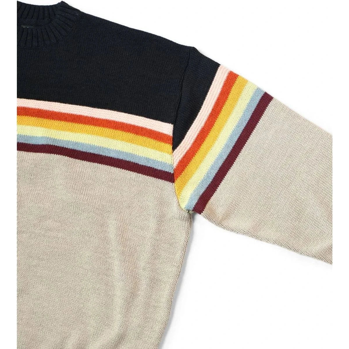 Kapital 5G Cotton Knit Rainbow Peckish Rainbowy Crew Sweater