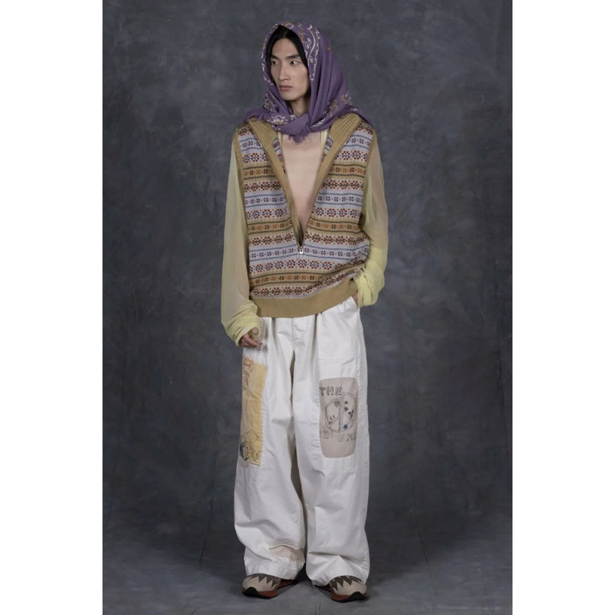 Kapital 5G Fair Isle Half Zip Vest