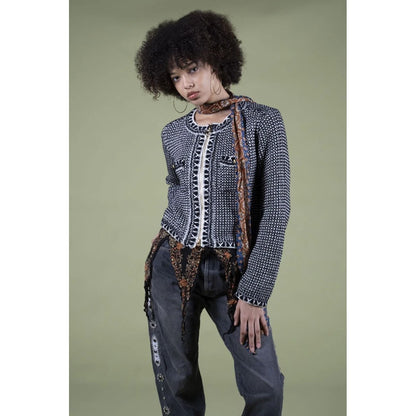 Kapital 5G Knit Zip Cabaret Cardigan
