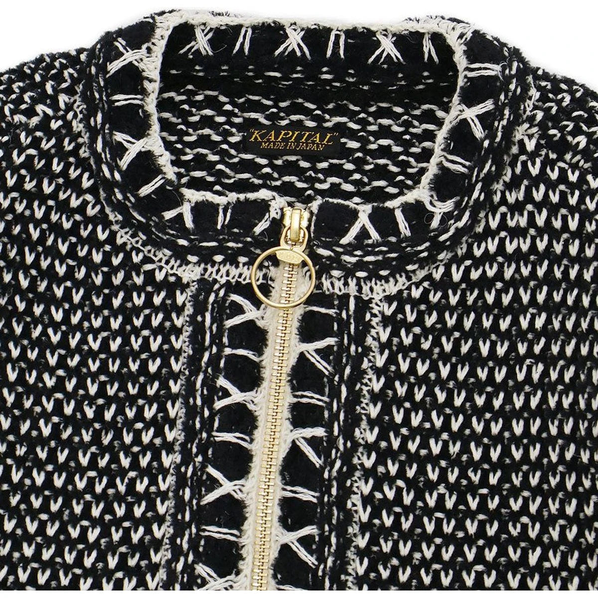 Kapital 5G Knit Zip Cabaret Cardigan