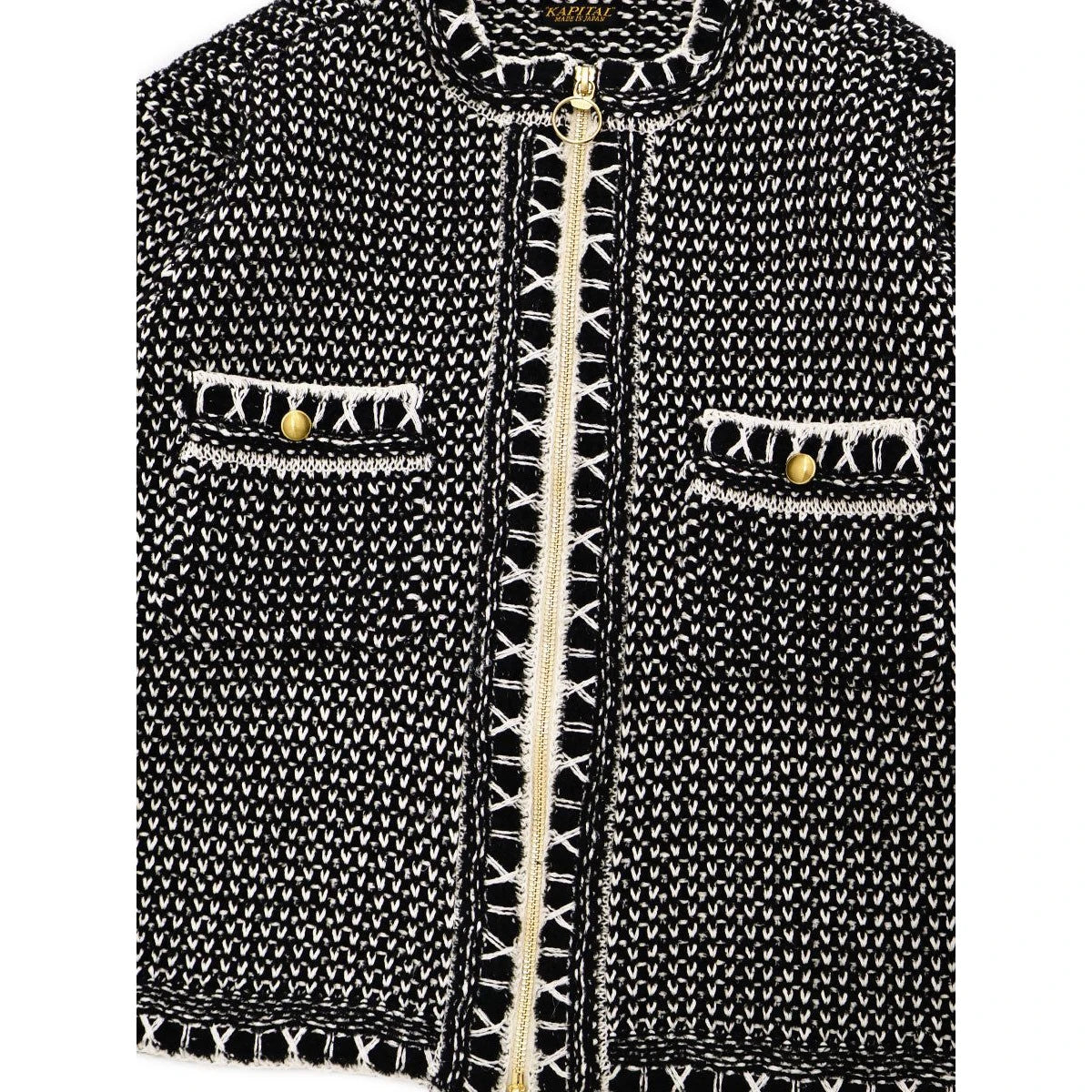Kapital 5G Knit Zip Cabaret Cardigan