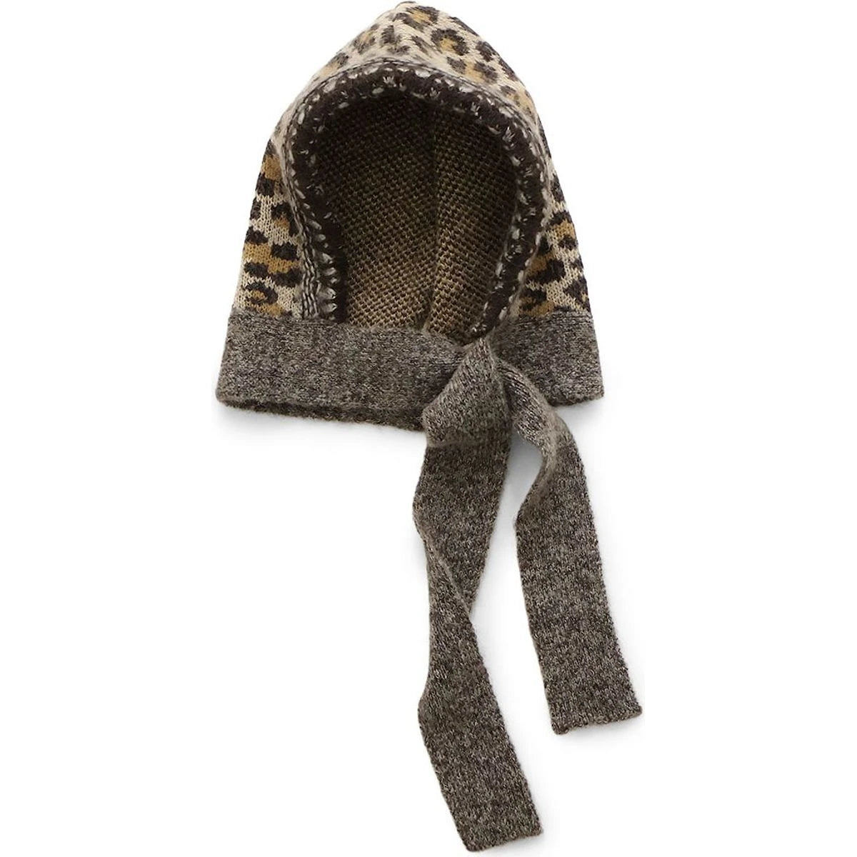 Kapital 5G Leopard Print Mohair Knit Babushka
