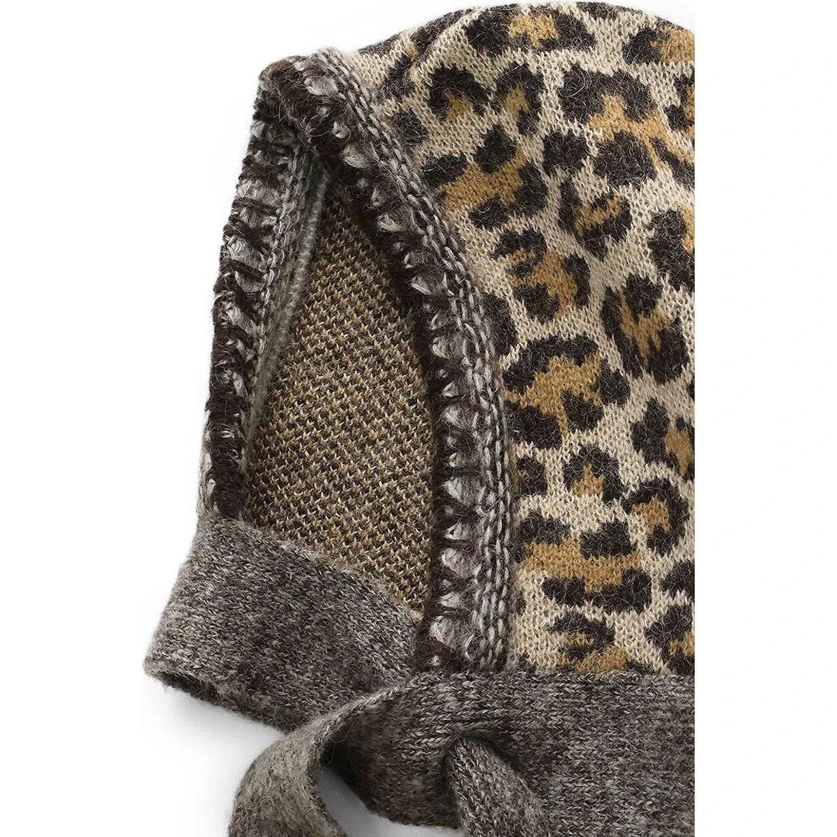 Kapital 5G Leopard Print Mohair Knit Babushka