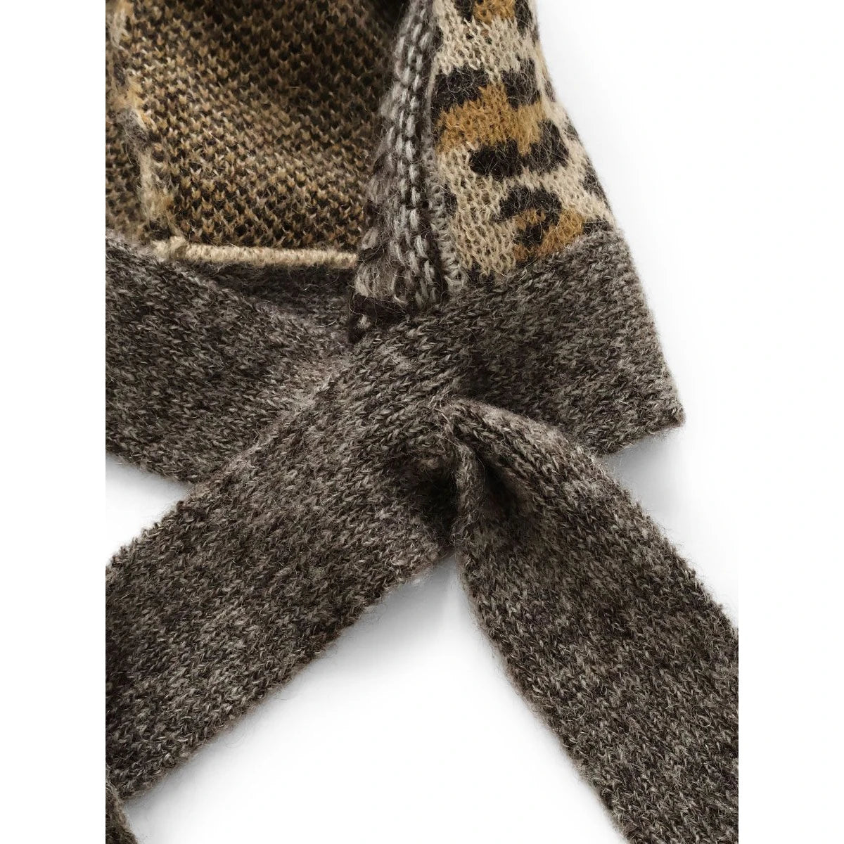Kapital 5G Leopard Print Mohair Knit Babushka