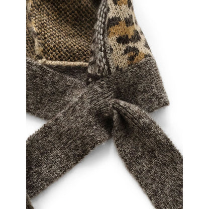 Kapital 5G Leopard Print Mohair Knit Babushka