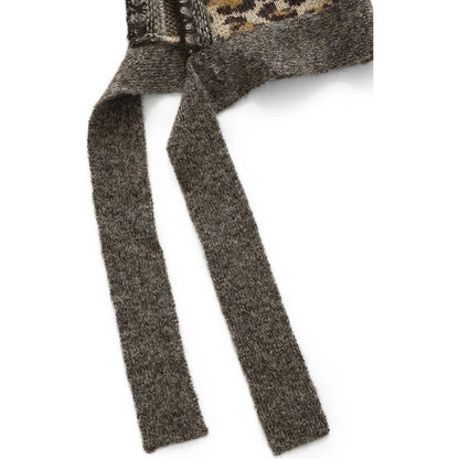 Kapital 5G Leopard Print Mohair Knit Babushka