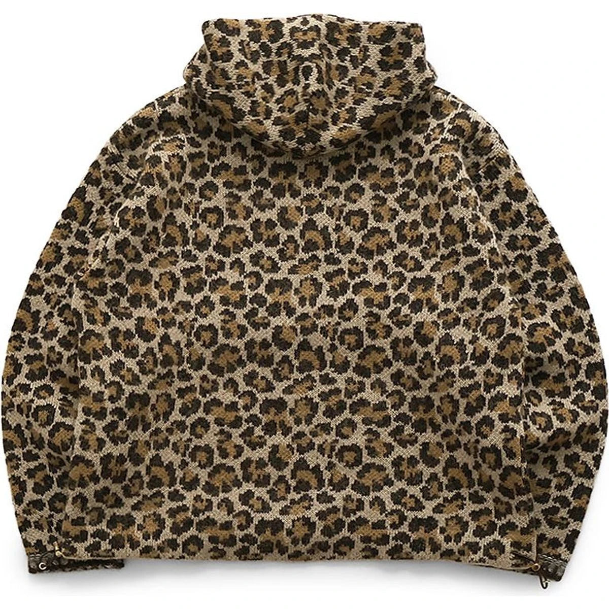 Kapital 5G Leopard Print Mohair Knit Half Zip Anorak