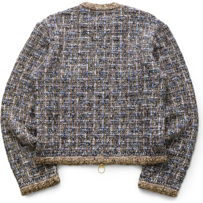 Kapital 5G Tweed Knit Zip Cabaret Cardigan