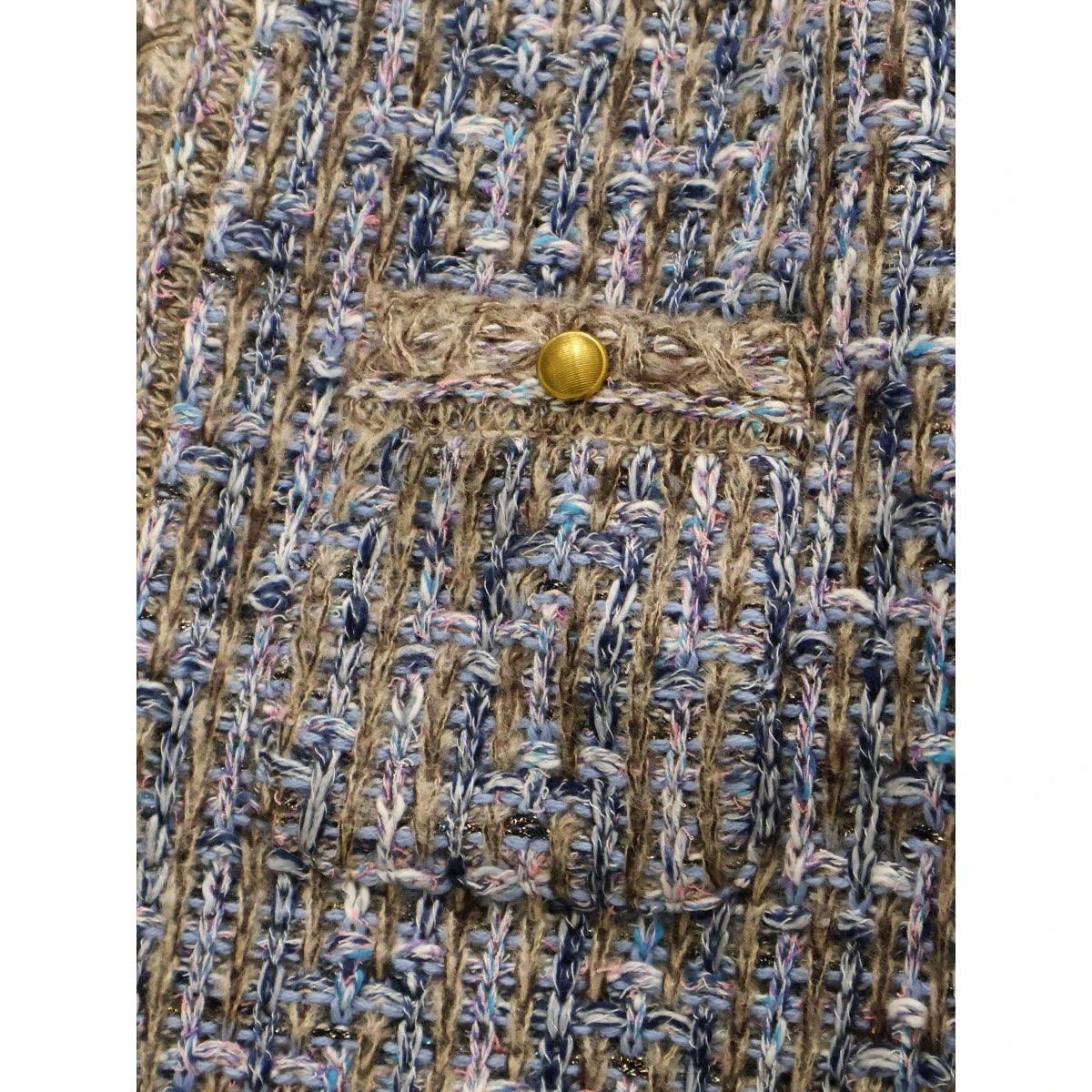 Kapital 5G Tweed Knit Zip Cabaret Cardigan