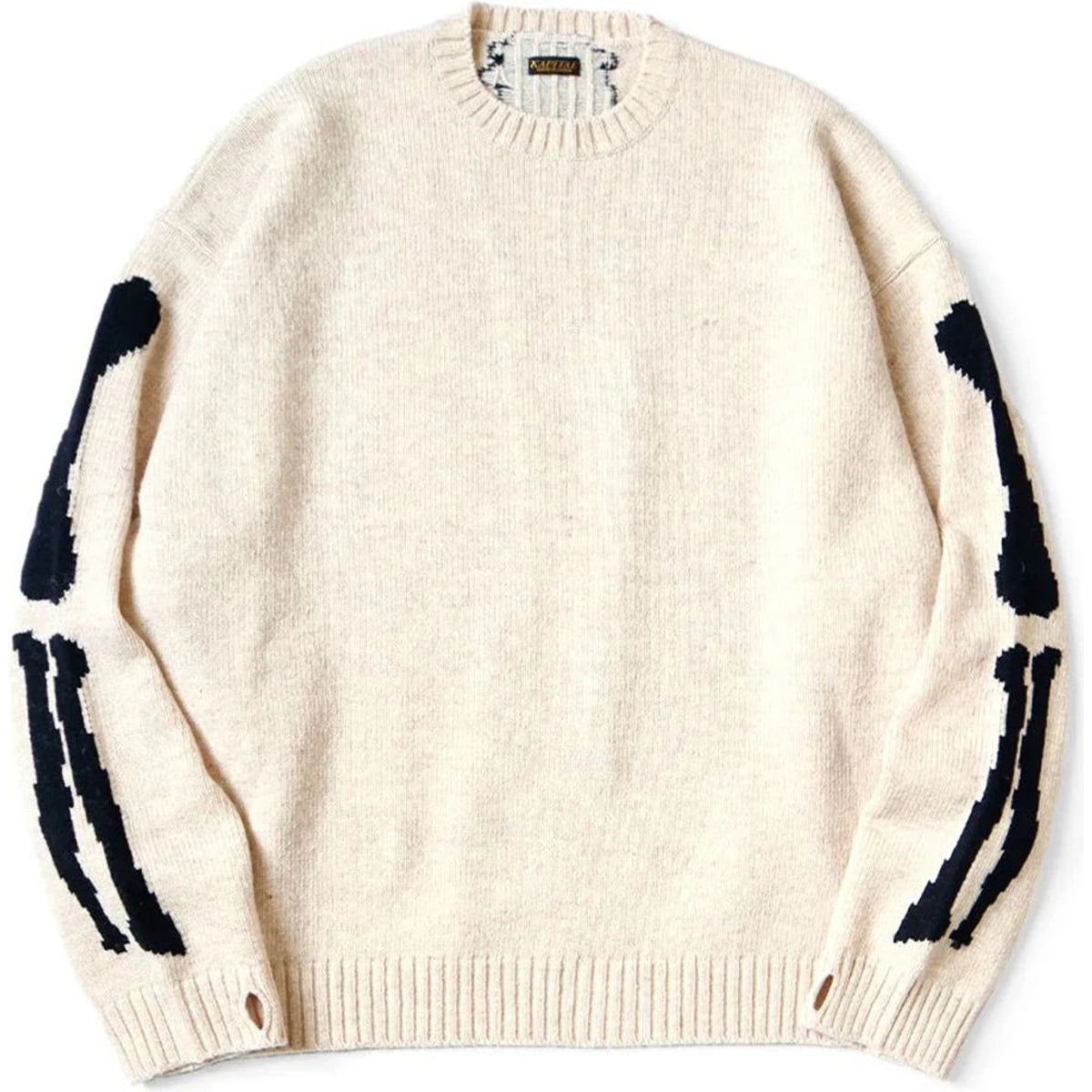 Kapital 5G Wool Bone Crew Sweater