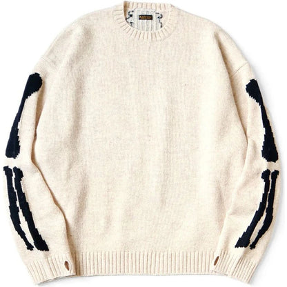 Kapital 5G Wool Bone Crew Sweater