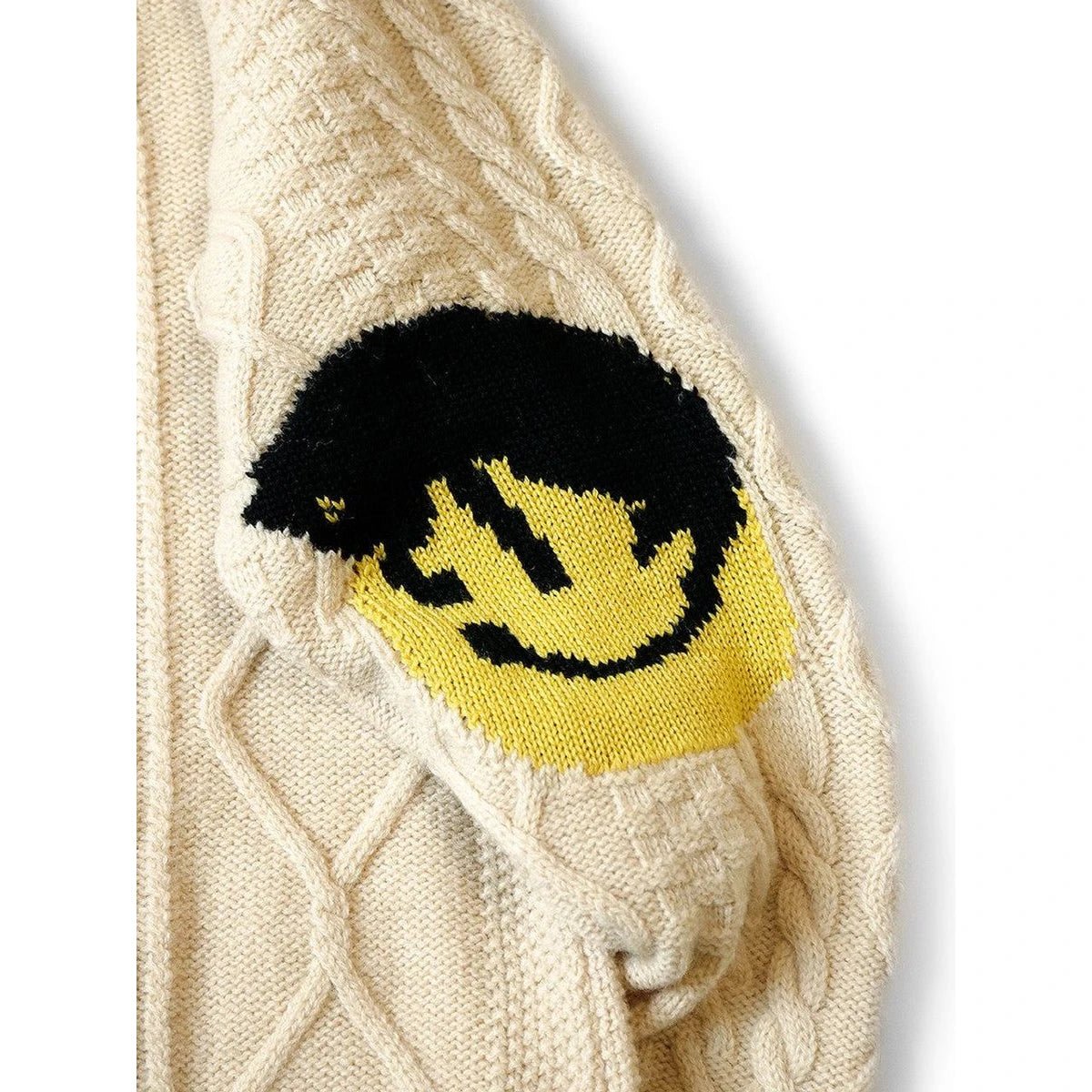Kapital 5G Wool Cable Knit Elbow Catpital Cardigan