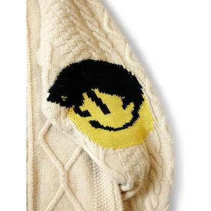 Kapital 5G Wool Cable Knit Elbow Catpital Cardigan