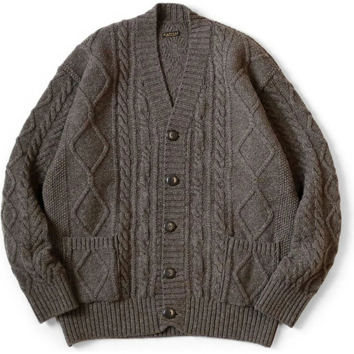 Kapital 5G Wool Cable Knit Elbow Catpital Cardigan