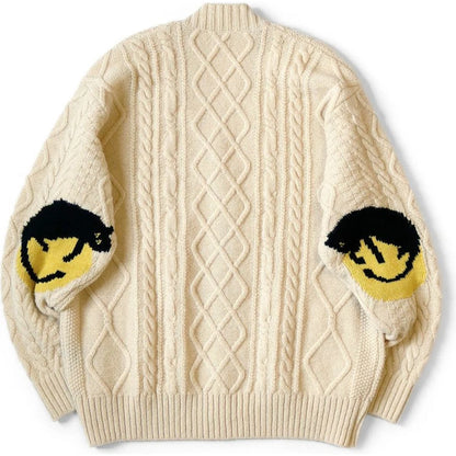 Kapital 5G Wool Cable Knit Elbow Catpital Cardigan