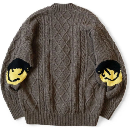 Kapital 5G Wool Cable Knit Elbow Catpital Cardigan
