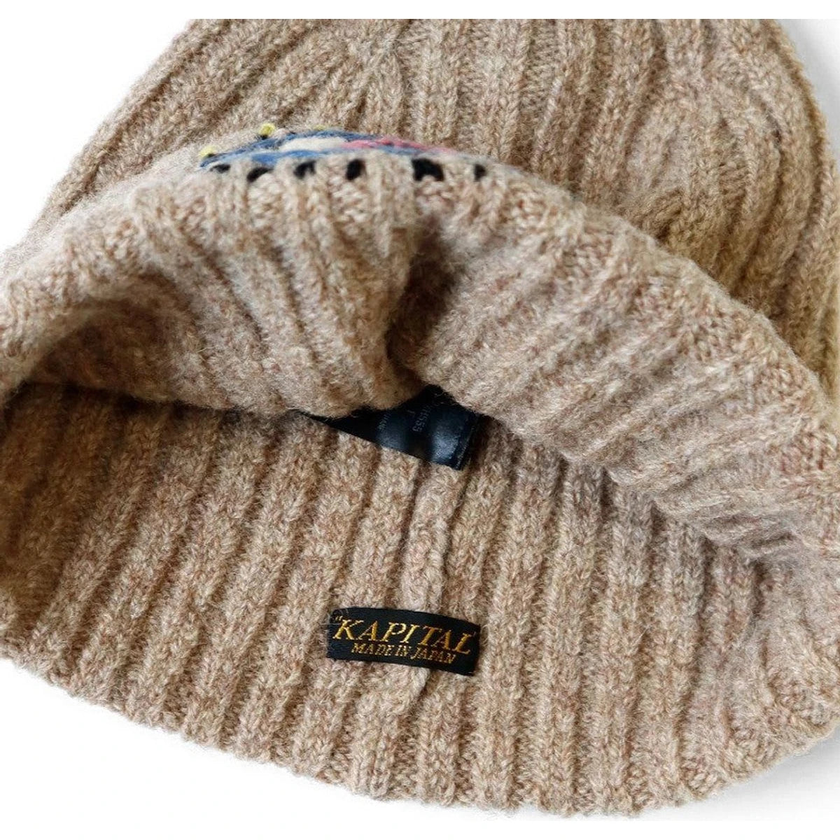 Kapital 5G Wool Knit Beanie Cap (Speakeasy Embroidery)
