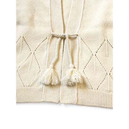Kapital 5G Wool Needlepoint Argyle Pattern Cardigan
