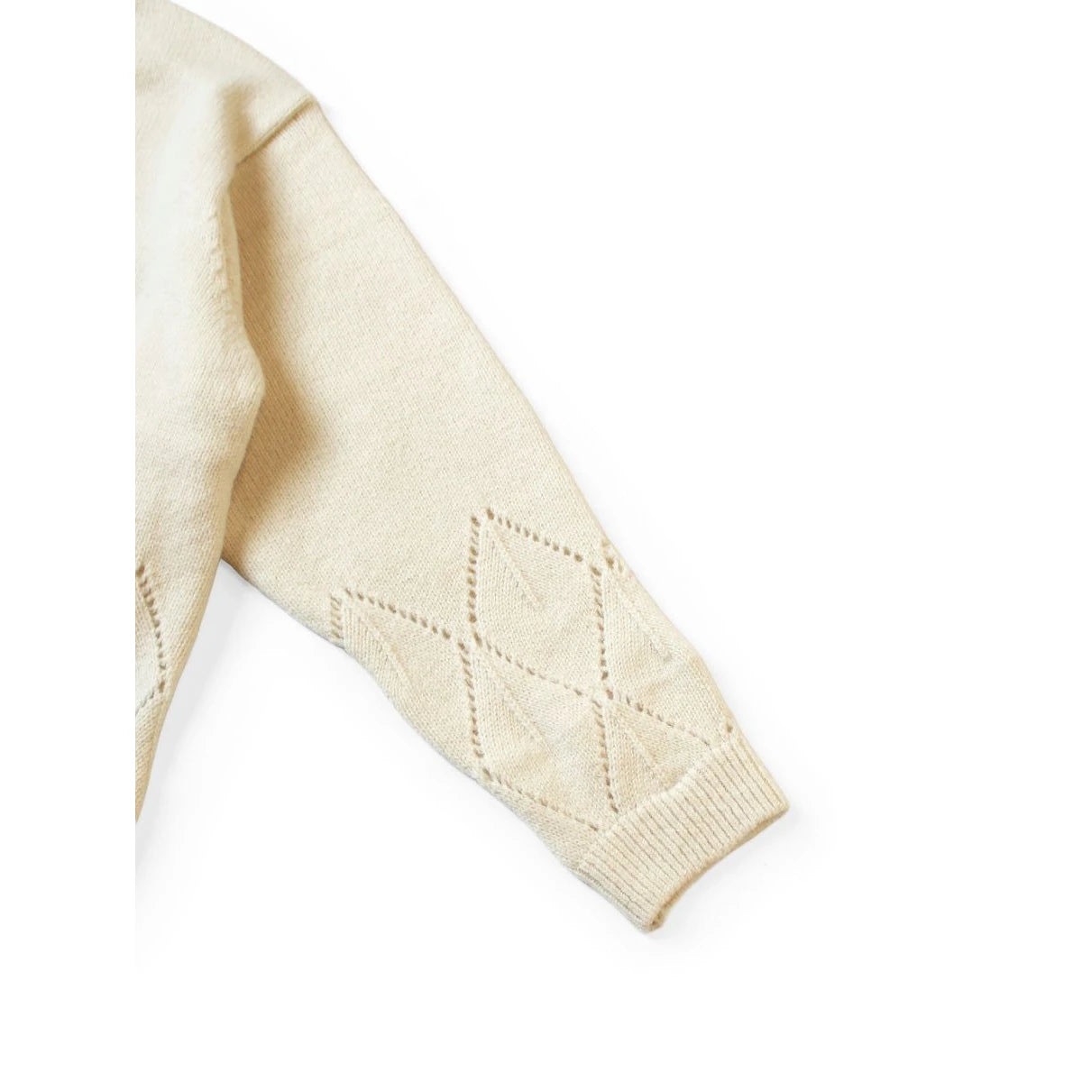 Kapital 5G Wool Needlepoint Argyle Pattern Cardigan