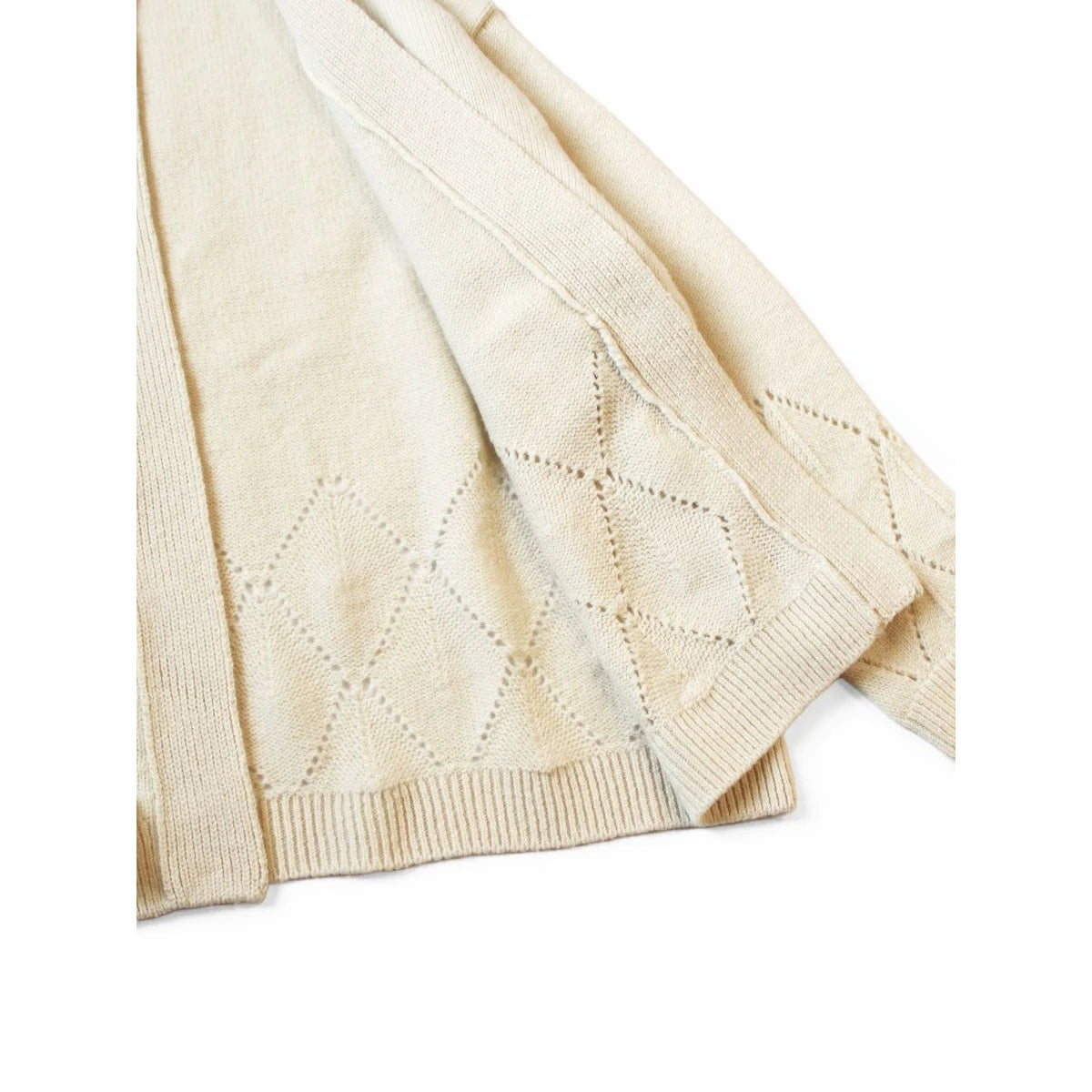 Kapital 5G Wool Needlepoint Argyle Pattern Cardigan