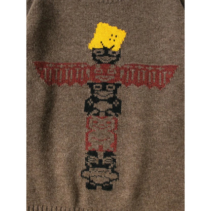 Kapital 5G Wool Peckish Totem Pole Crew Sweater
