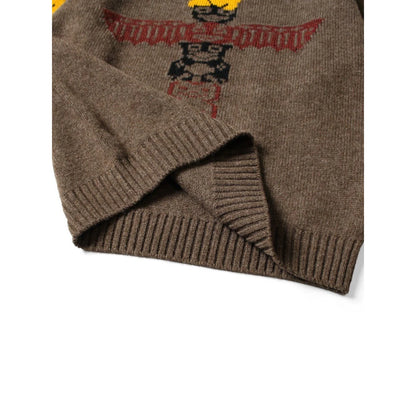 Kapital 5G Wool Peckish Totem Pole Crew Sweater