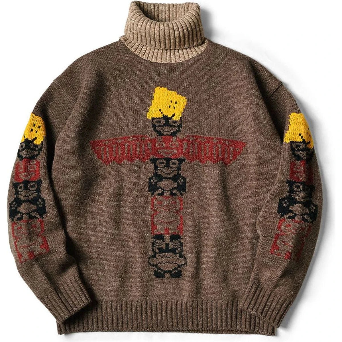 Kapital 5G Wool Peckish Totem Pole High Neck Sweater