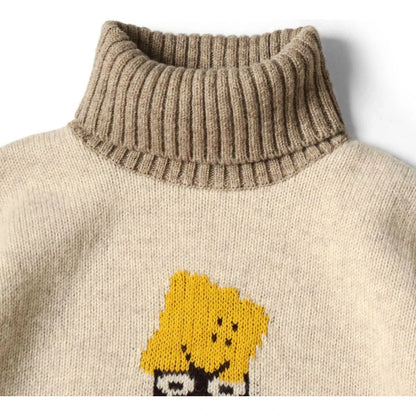 Kapital 5G Wool Peckish Totem Pole High Neck Sweater