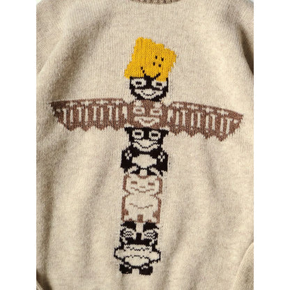 Kapital 5G Wool Peckish Totem Pole High Neck Sweater