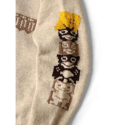 Kapital 5G Wool Peckish Totem Pole High Neck Sweater