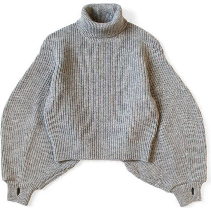 Kapital 5G Wool Rib Knit Belted Sleeve Sweater