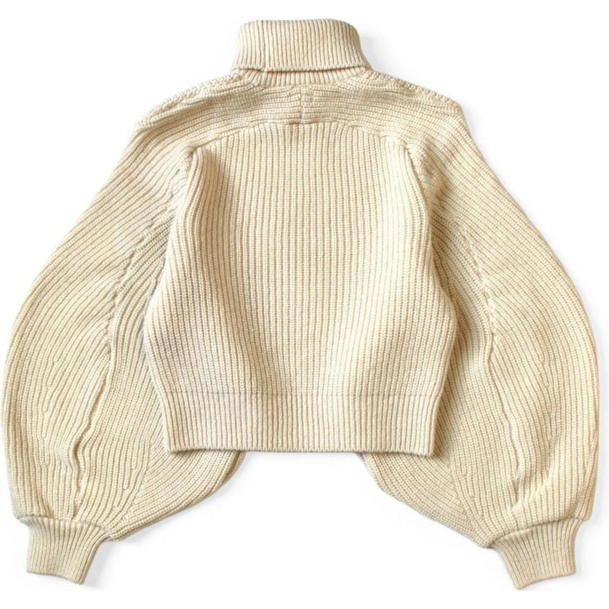 Kapital 5G Wool Rib Knit Belted Sleeve Sweater
