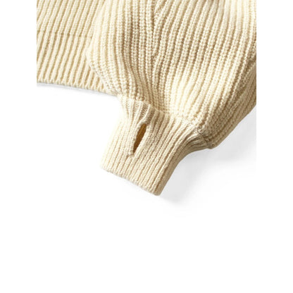 Kapital 5G Wool Rib Knit Belted Sleeve Sweater