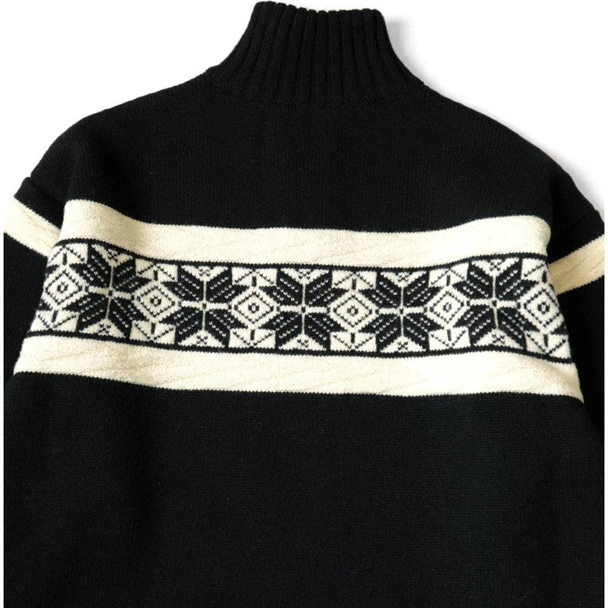 Kapital 5G Wool Snow Pattern Half Zip Sweater