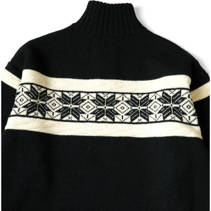 Kapital 5G Wool Snow Pattern Half Zip Sweater
