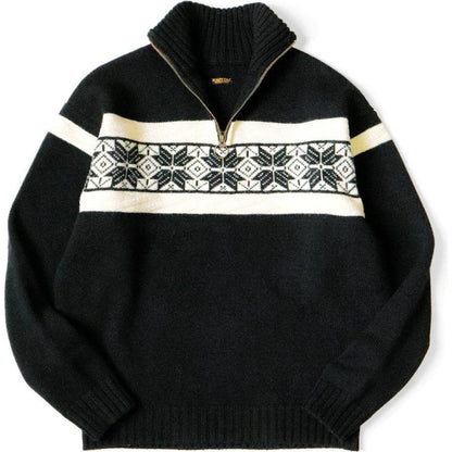 Kapital 5G Wool Snow Pattern Half Zip Sweater