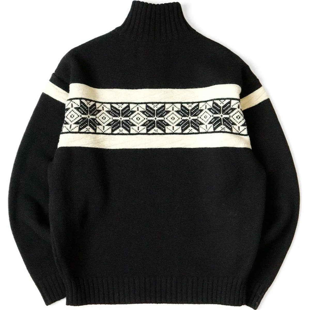 Kapital 5G Wool Snow Pattern Half Zip Sweater
