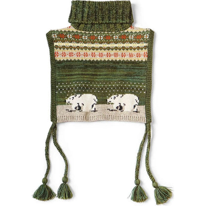 Kapital 5G Wool White Bear High Neck Bib Poncho