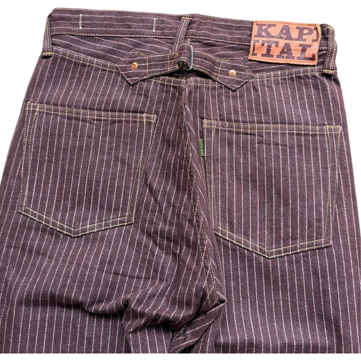Kapital 5P Denim Pinstripe Sashiko Pants