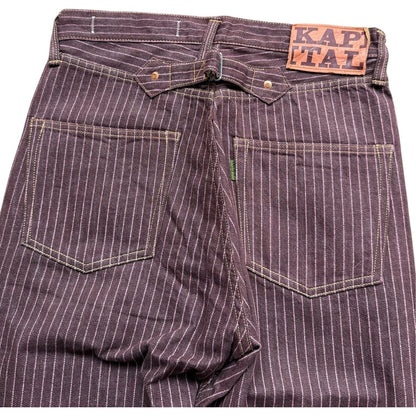 Kapital 5P Denim Pinstripe Sashiko Pants