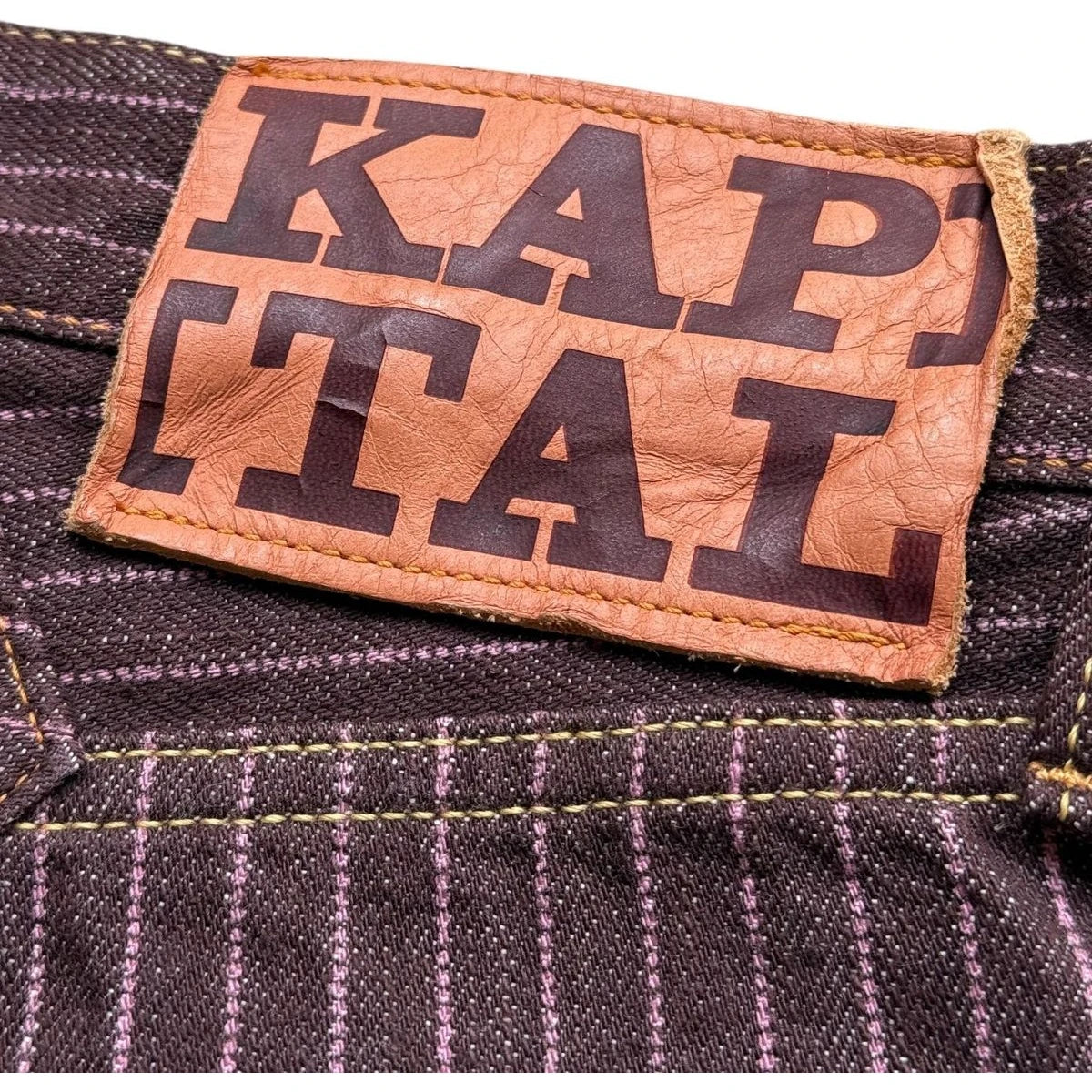 Kapital 5P Denim Pinstripe Sashiko Pants