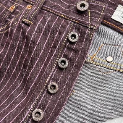 Kapital 5P Denim Pinstripe Sashiko Pants