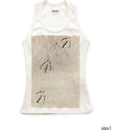 Kapital Stretch Rib Knit Tank Top (Gull Footprint)