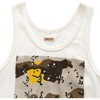 Kapital Stretch Rib Knit Tank Top (Peckish Chocolate Chip Camo)
